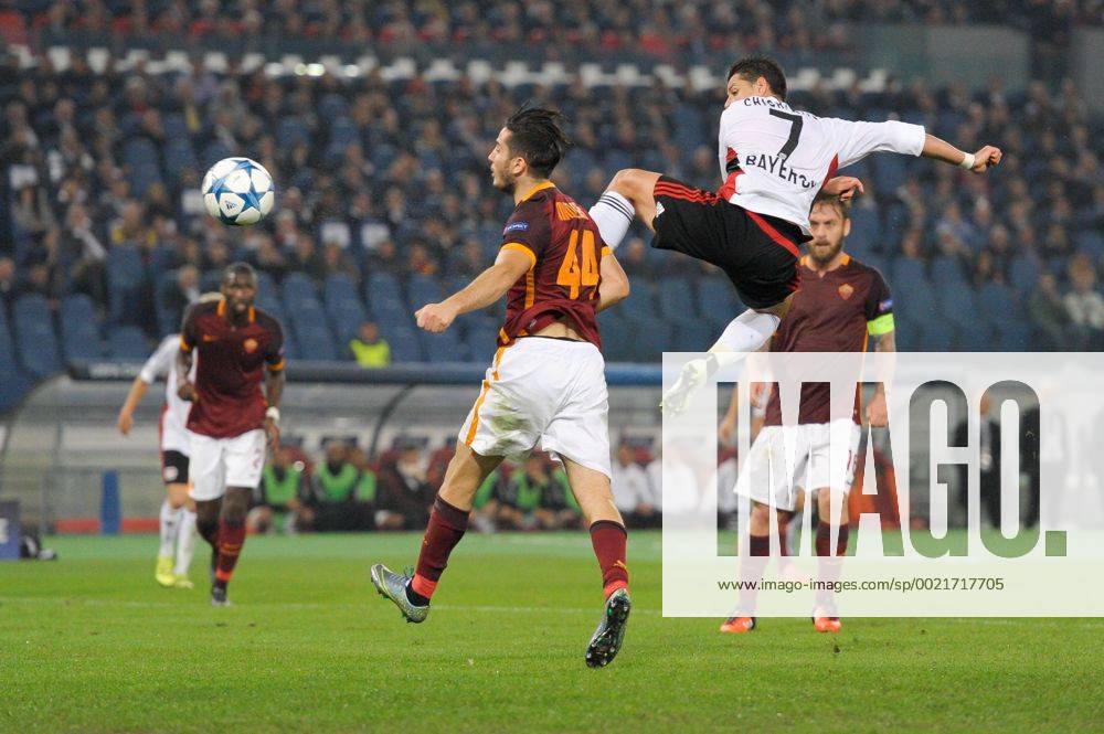 IPP20151104 Football - soccer: UEFA Champions League, AS Rom - Bayer 04 leverkusen, Javier Chicharito Hernandez prova la via del gol (Hinweis: Verwendung nur in Deutschland - only Germany) ZWEIx PhotoxPressx