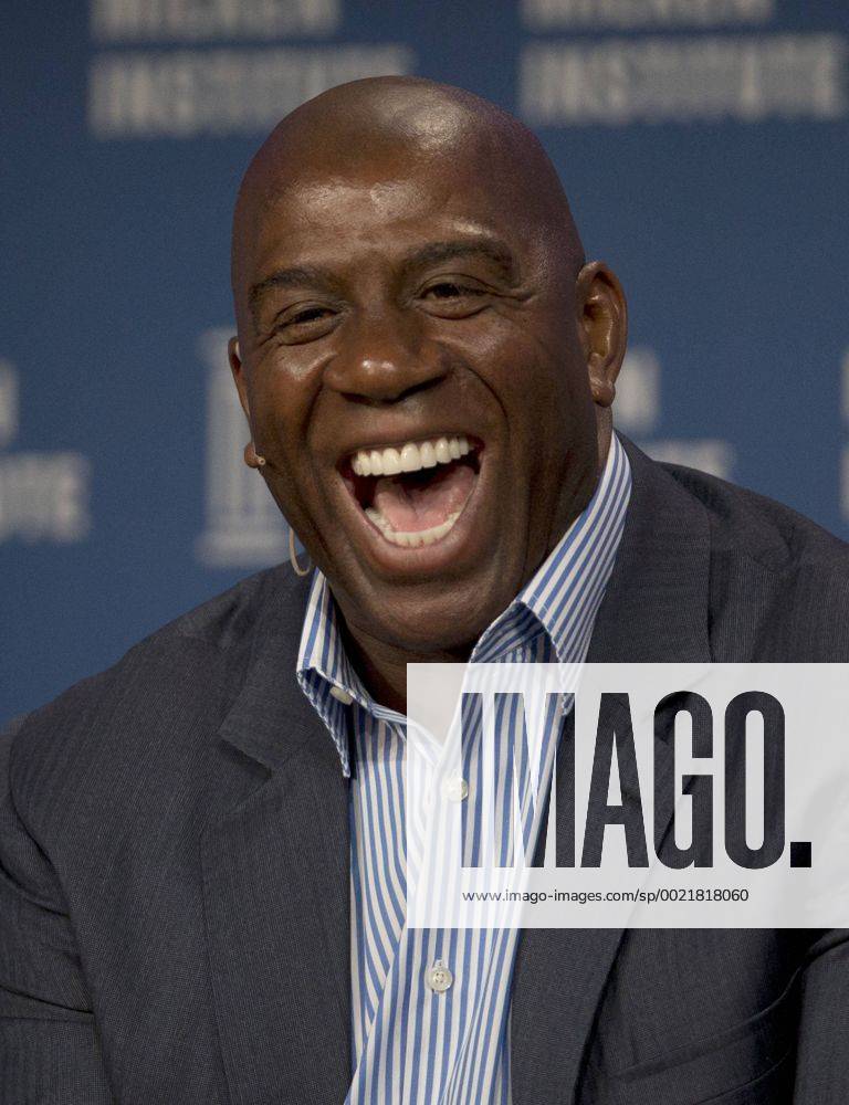 Beverly Hills, CALIFORNIA, UNITED STATES OF AMERICA - Earvin (Magic) Johnson, Chairman and CEO, Magic Johnson Enterprises; NBA Basketball Herren USA Hall of Famer; Co-Owner, Los Angeles Dodgers during the 2014 Milken Institute Global Conference held Wednesday April 30, 2014 at the Beverly Hilton Hotel in Beverly Hills, California. .JAVIER ROJAS PI Milken Global Conference 2014 Wednesday - ZUMAa60_