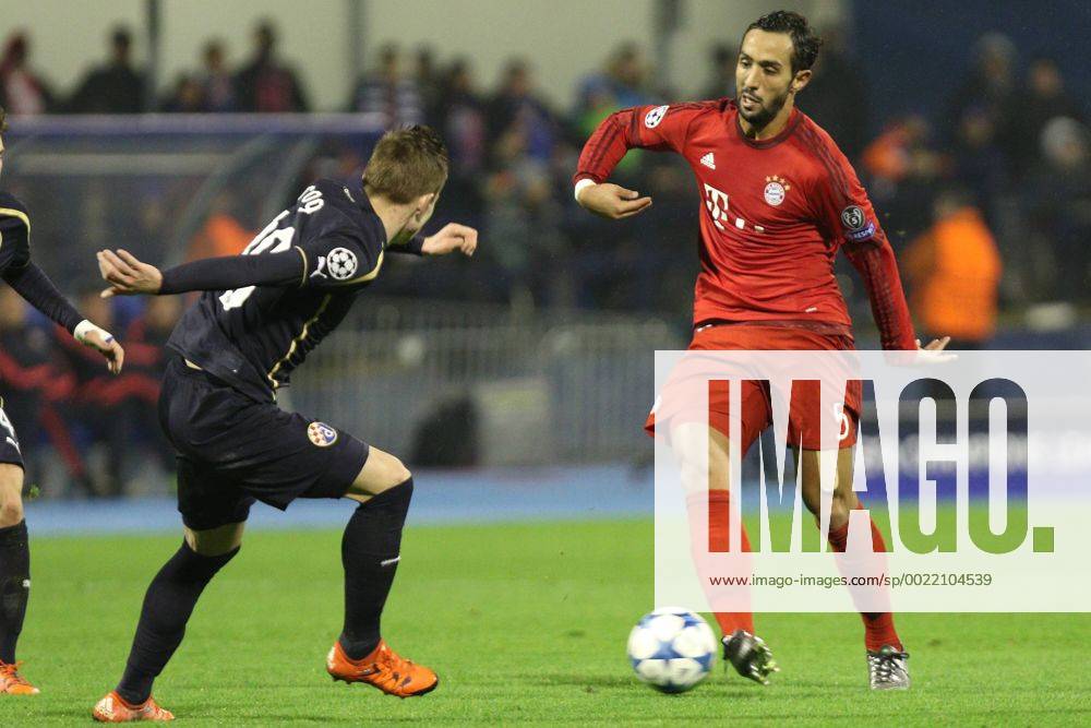 Zagreb, 09.12.2015., Stadion Maksimir, Champions League, group F, GNK Dinamo Zagreb (blue) 0-2 FC Bayern (red) Medhi BENATIA (5) vs Marko ROG (30)