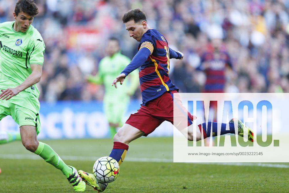 Lionel Messi (Barcelona), MARCH 12 2016 - Football Soccer : Spanish Primera Division Liga BBVA match between FC Barcelona Barca 6-0 Getafe at Camp Nou stadium in Barcelona, Spain. NoxThirdxPartyxSales (oqma_BCNGTF_032)