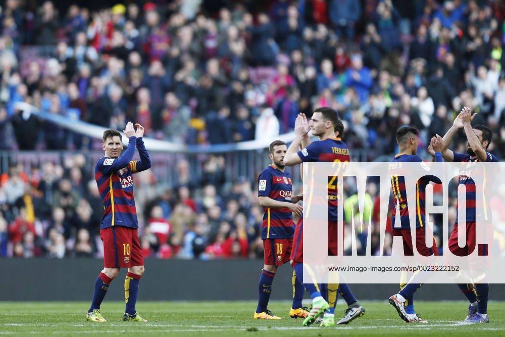 Lionel Messi (Barcelona), MARCH 12 2016 - Football Soccer : Spanish Primera Division Liga BBVA match between FC Barcelona Barca 6-0 Getafe at Camp Nou stadium in Barcelona, Spain. NoxThirdxPartyxSales (oqma_BCNGTF_039)