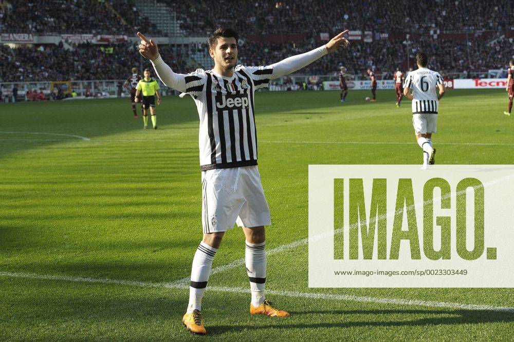 Alvaro Morata Juventus Goal celebration Torino 20-03-2016 Stadio Olimpico Football Calcio Serie A 2015 2016 Torino FC vs. Juventus. filippoxalfero