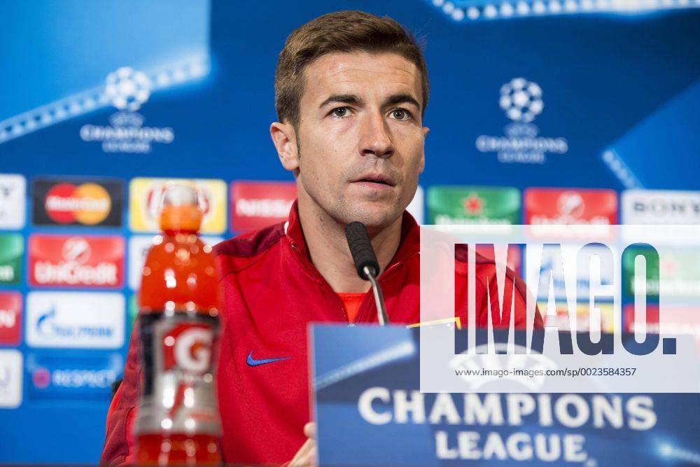 Gabi Fernandez during Atletico de Madrid s press conference PK Pressekonferenz the day before the EUFA Champions League match between Atletico de Madrid and FC. Barcelona at Vicente Calderon in Madrid. April 13, 2016. (20160413005)