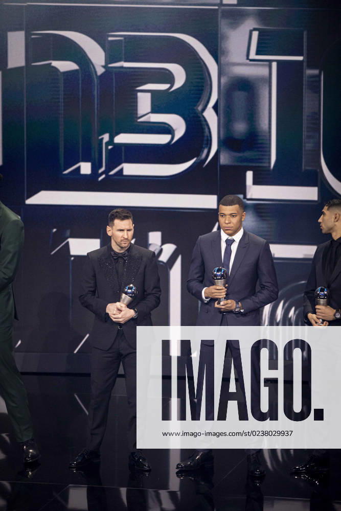Lionel Messi and kylian mbappÃ during The Best FIFA Football Awards 2022 on February 27, 2023 in Paris, France NEWS: The Best FIFA Football Awards 2022 on February 27, 2023 in Paris, France ElyxandroCegarra Panoramic
