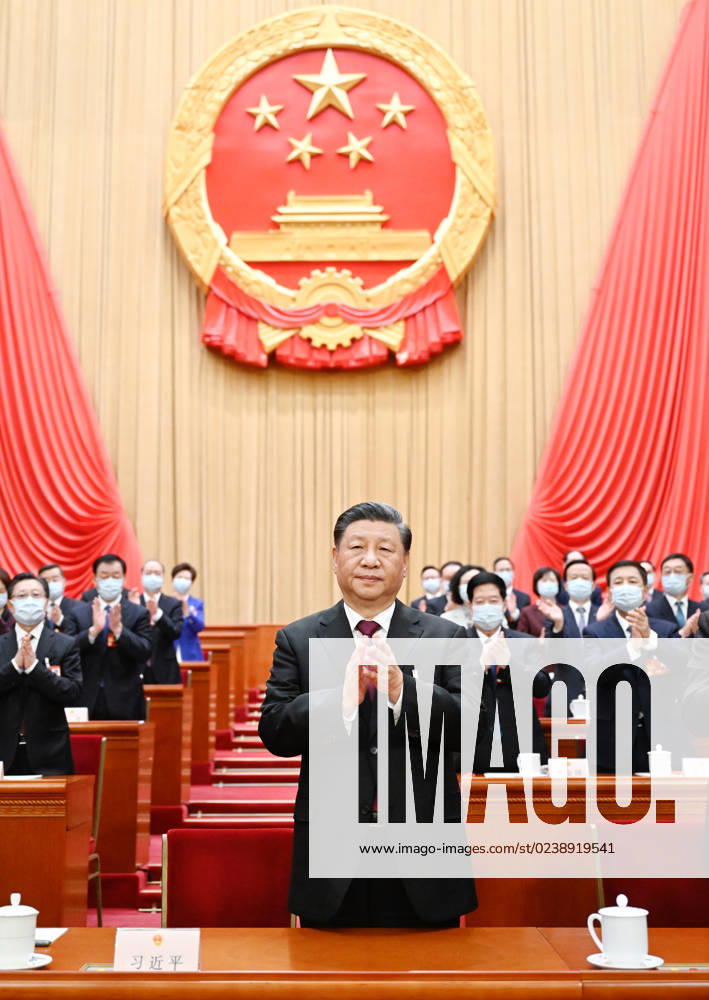 KW10 (230310) -- BEIJING, March 10, 2023 -- Xi Jinping is unanimously elected president of the People s Republic of China (PRC) and chairman of the Central Military Commission (CMC) of the PRC at the third plenary meeting of the first session of the 14th National People s Congress (NPC) at the Great Hall of the People in Beijing, capital of China, March 10, 2023. ) (TWO SESSIONS)CHINA-BEIJING-XI JINPING-PRESIDENT-CMC CHAIRMAN (CN) LixXueren