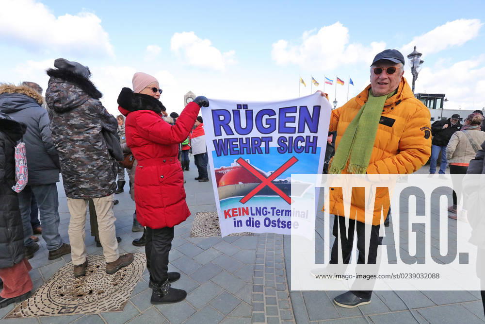 Proteste in Binz auf Rügen gegen die LNG-Terminals auf der Ostsee