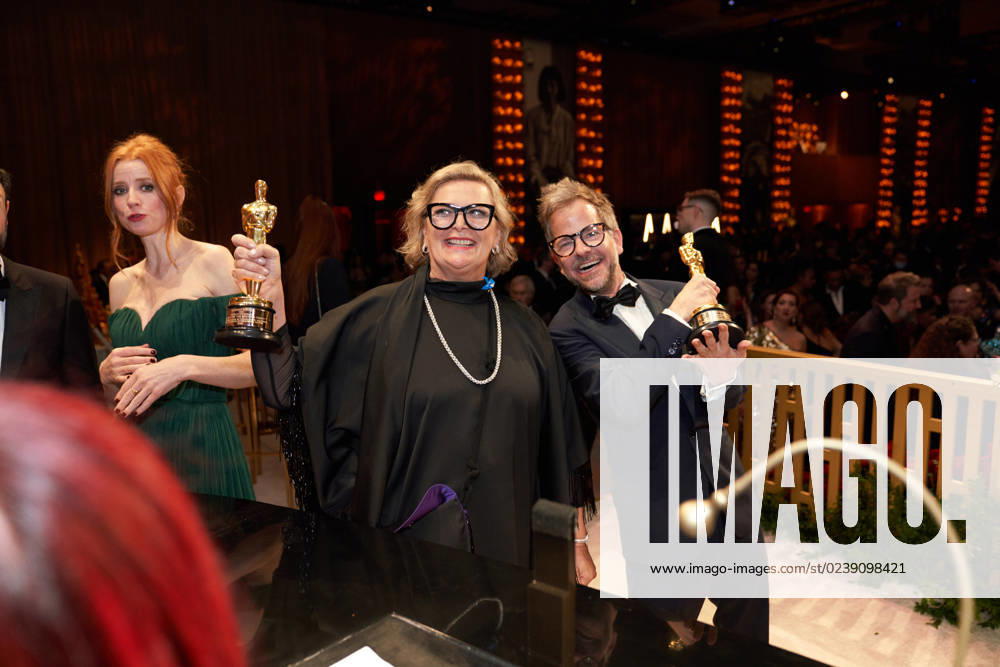 Oscar® winners Ernestine Hipper and Christian M. Goldbeck get their Oscars® engraved at the Governors Ball following the live ABC telecast of the 95th Oscars® at the Dolby Theatre at Ovation Hollywood in Los Angeles, CA, on Sunday