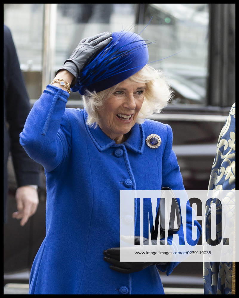 . 13 03 2023. London, United Kingdom. Camilla, Queen Consort, arriving at the Commonwealth Day service at Westminster Abbey in London. xStephenxLockx xi-Imagesx IIM-24226-0114