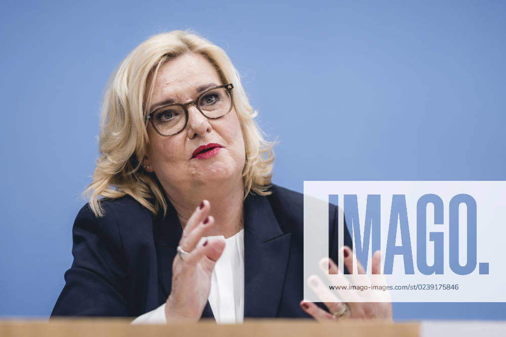 Die Wehrbeauftragte des Deutschen Bundestages, Eva Hoegl (SPD) im Rahmen der Vorstellung des Jahresberichtes 2022 in der Bundespressekonferenz. Berlin, 14.03.2023. Berlin Deutschland