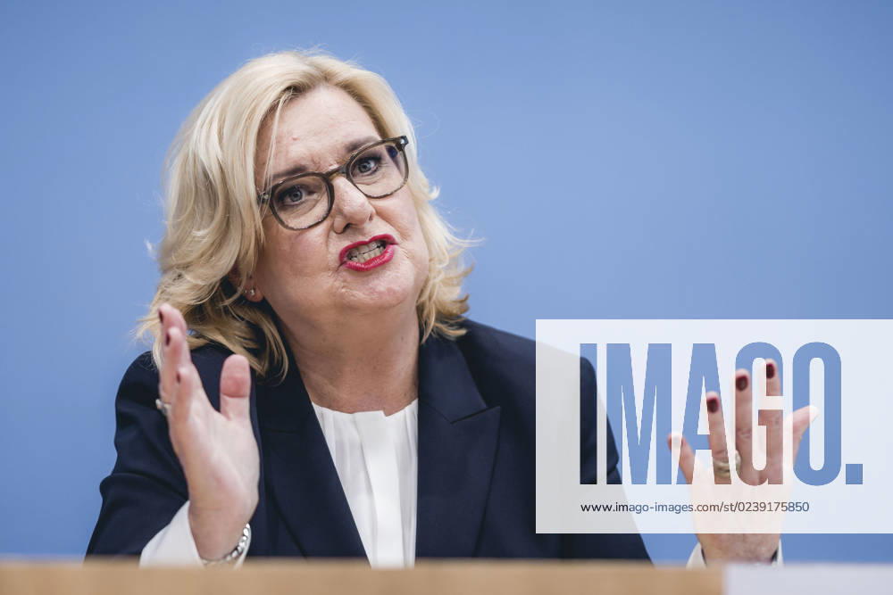 Die Wehrbeauftragte des Deutschen Bundestages, Eva Hoegl (SPD) im Rahmen der Vorstellung des Jahresberichtes 2022 in der Bundespressekonferenz. Berlin, 14.03.2023. Berlin Deutschland