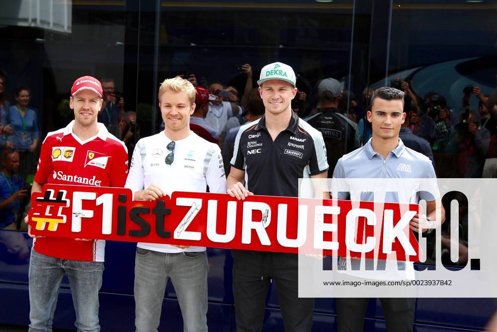 - Sport Sebastian Vettel, Scuderia Ferrari, Nico Rosberg; Mercedes Grand Prix, Niko Huelkenberg, Sahara Force India F1, Pascal Wehrlein, Manor Team,, formula 1 GP, Spanien in Barcelona 13.05.2016 Photo:mspb Jerry Andre Deutsche Piloten, formula 1 GP, Spanien