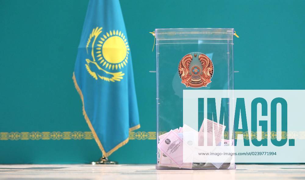 Kazakhstan Snap Legislative Elections 8393708 19.03.2023 The view shows a ballot box at a polling station during parliamentary election, in Astana, Kazakhstan. Abzal Kaliyev Sputnik Astana Kazakhstan