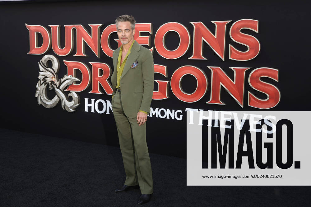 LOS ANGELES, CA - MARCH 26: Chris Pine at the Los Angeles Premiere Of Paramount Pictures Dungeons And Dragons: Honor Among Thieves at Regency Village Theatre on March 26, 2023 in Los Angeles, California.