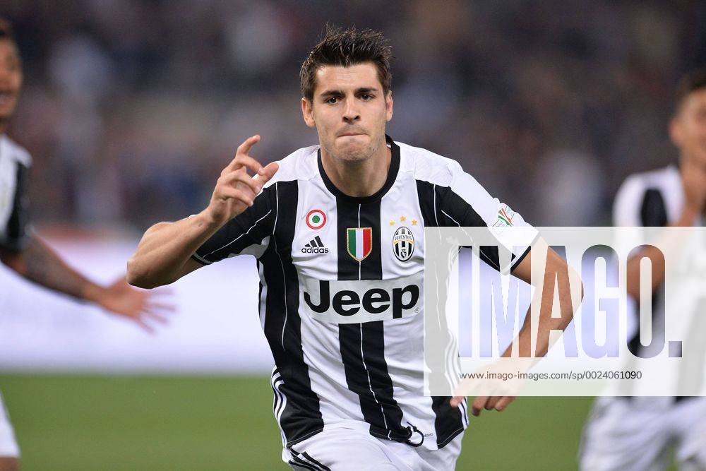 Alvaro Morata Juventus. Goal celebration. Roma 21-05-2016 Stadio Olimpico Finale Coppa Italia, Tim Cup. Milan - Juventus Foto Antonietta Baldassarre Insidefoto AntoxBaldassarre