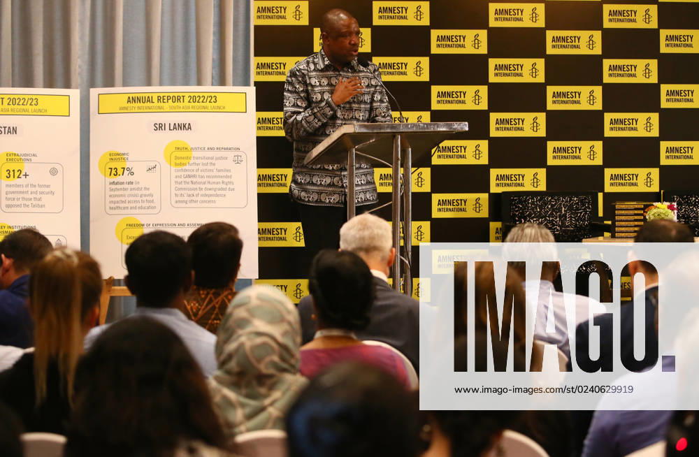 Amnesty s Global Annual Report 2022 2023 Regional Launch In Colombo Deprose Muchena, Amnesty International Senior Director speaks during a regional launch of Amnesty s global annual report 2022 2023 in Colombo, Sri Lanka on March 28, 2023. Colombo Sri Lanka