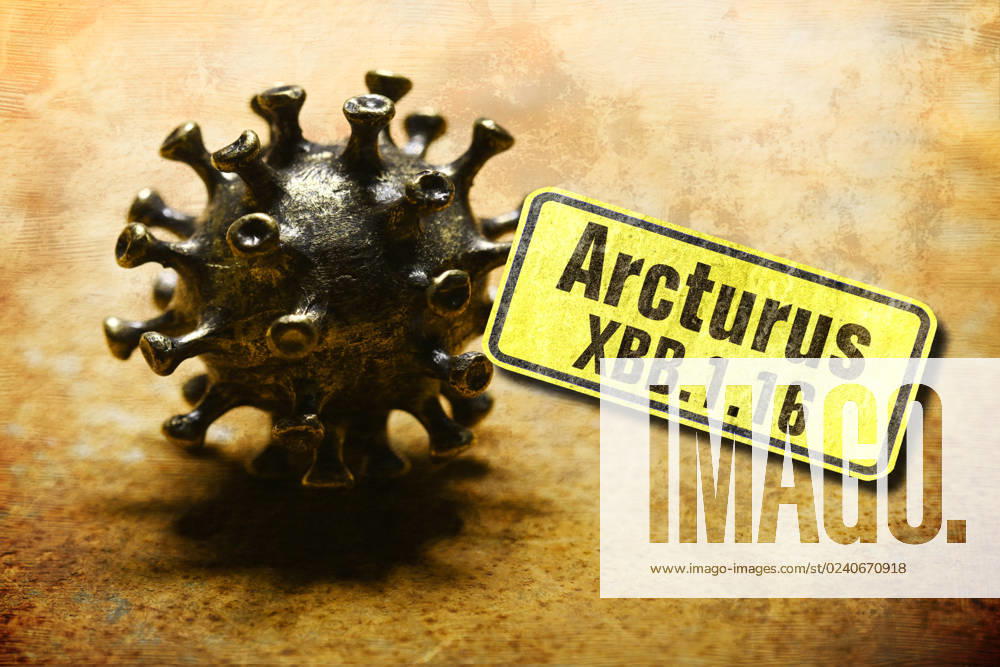 FOTOMONTAGE, Neue Corona-Variante XBB.1.16 Arcturus, Symbolfoto