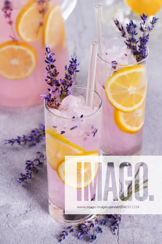 Lavender summer cocktail Lemonade with soft gentle notes of lavender, very light, incredibly refreshing summer cocktail.