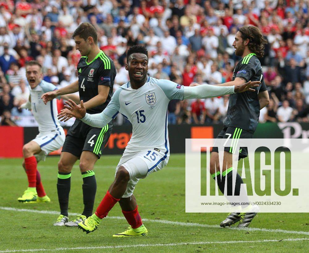 Daniel Sturridge of England celebrates scoring the winning goal during the UEFA European Championship EM Europameisterschaft 2016 match at the Stade Felix Bollaert-Delelis, Lens. Picture date June 16th, 2016 Pic David Klein Sportimage .