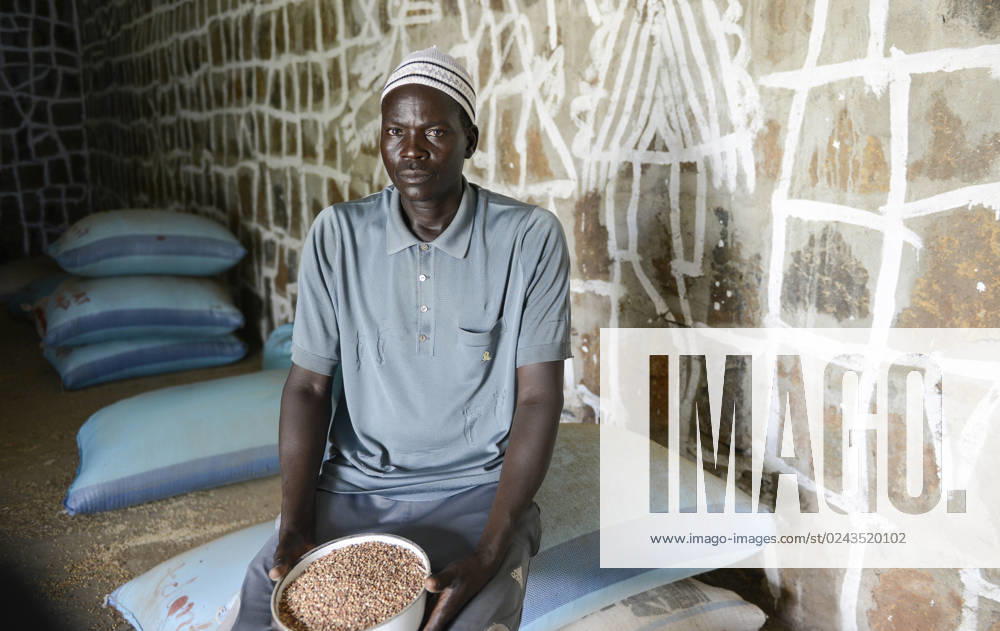 CHAD , food security CHAD, Guà ra, Bitkine, food storage of Caritas, seed bank with sorghum for famine