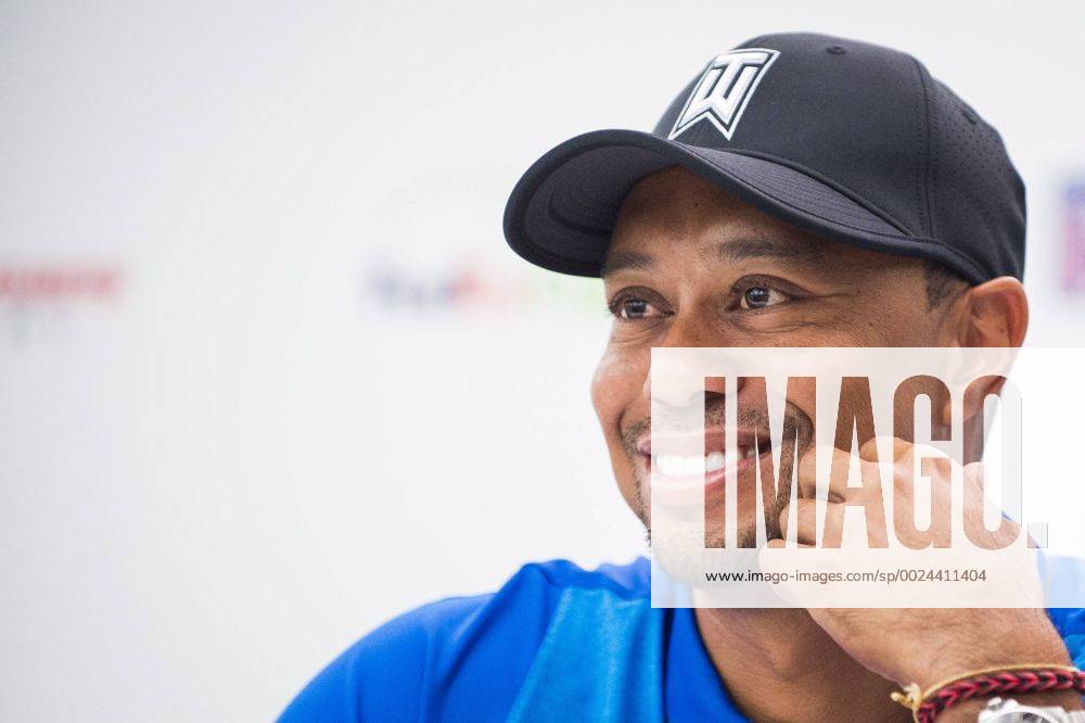 Professional golfer and tournament host, Tiger Woods, answers questions about his event and his health from the media during a press conference PK Pressekonferenz at the Quicken Loans National golf tournament on June 22, 2016, in Bethesda, Md. WAP201606220067 PETExMAROVICH