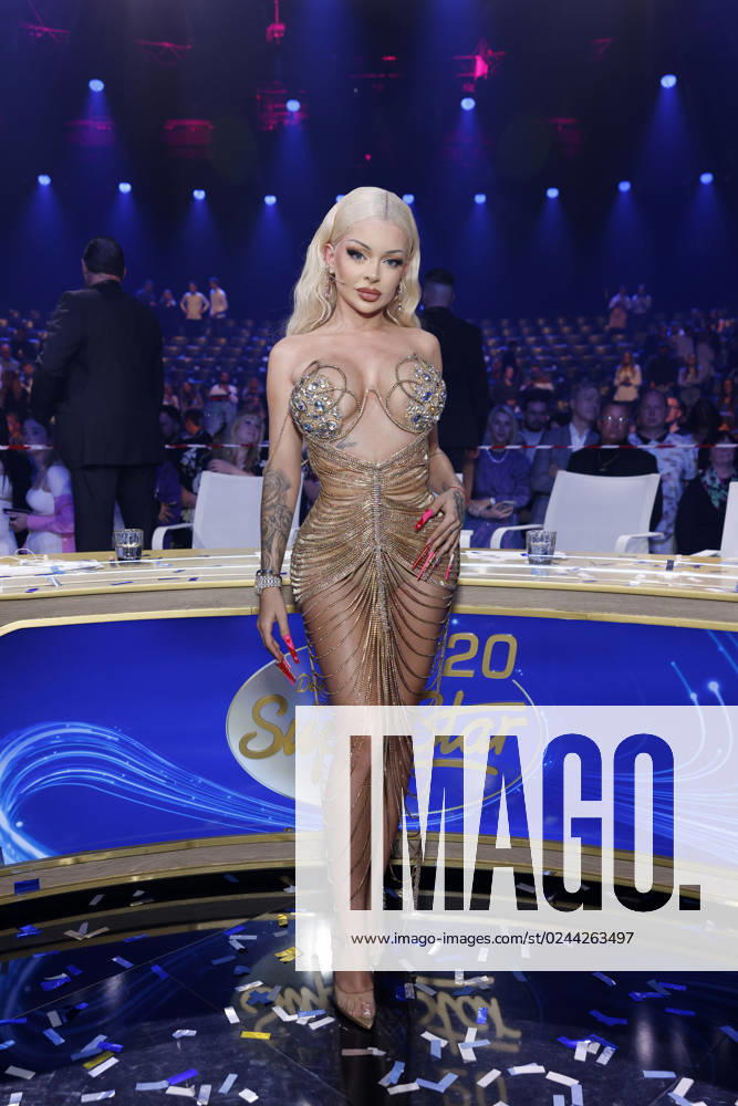 Rapperin Katja Krasavice im Finale der Castingshow Deutschland sucht den Superstar 20 . Die RTL-Castingshow Deutschland sucht den Superstar (DSDS) findet in diesem Jahr zum 20. Mal statt. Köln, 15.04.2023 NRW Deutschland