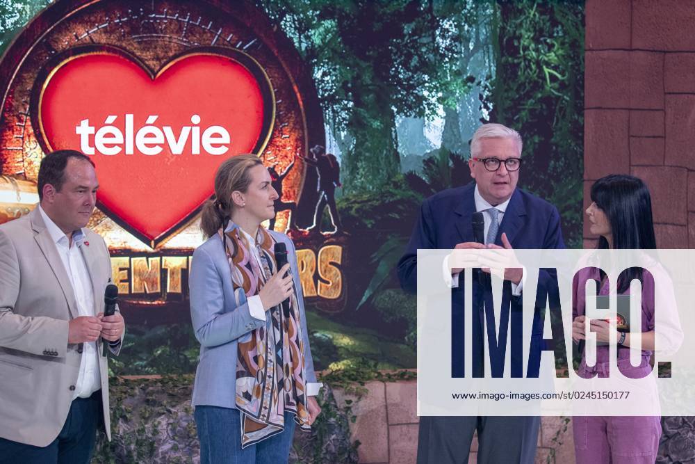 Prince Laurent and Princess Claire of Belgium pictured at the closing ceremony of the Televie 2023 charity event of the RTL-TVi television chains, Saturday 22 April 2023 in Mons. NICOLASxMAETERLINCK 65723946