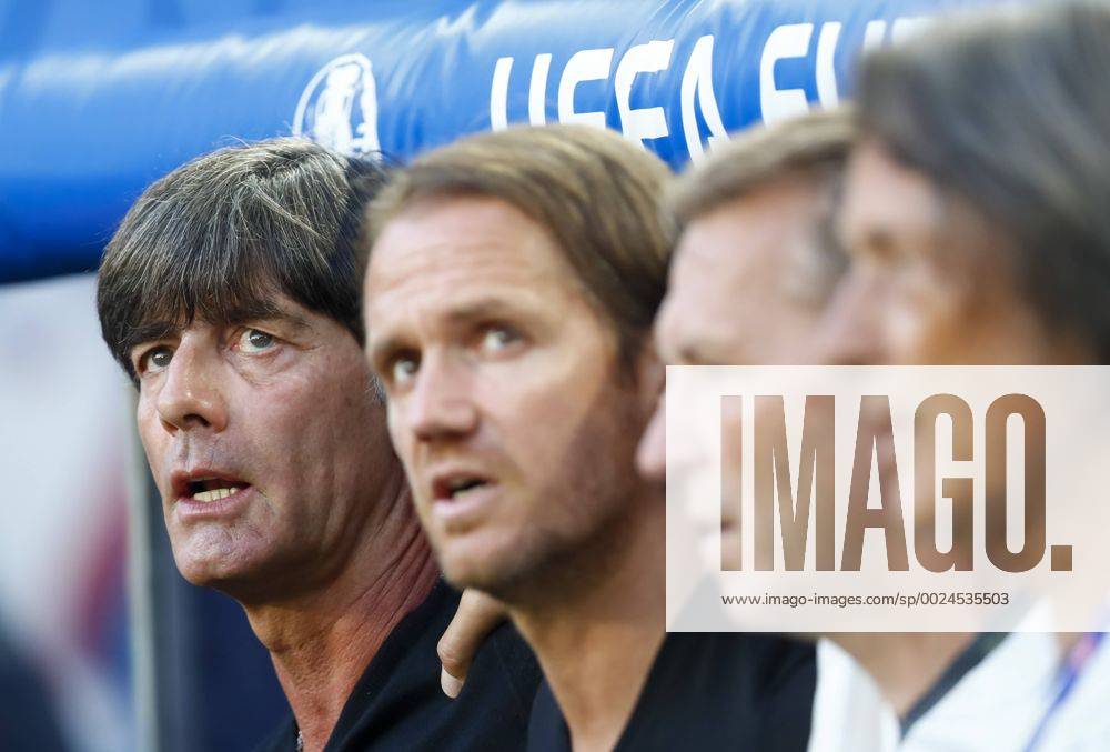 DFB Bundestrainer Joachim Jogi LOEW, LÖW,Thomas SCHNEIDER, DFB Co-Trainer, Assistenztrainer Andreas KOEPKE , Torwarttrainer DFB Dr. Hans-Wilhelm Müller-Wohlfahrt, DFB Mannschaftsarzt, GERMANY - ITALY 6-5 n.P. Quarterfinal ,Football European Championships EURO at 02 nd of July, 2016 in Bordeaux, France. Fussball, Nationalteam, Italien Deutschland, Viertelfinale