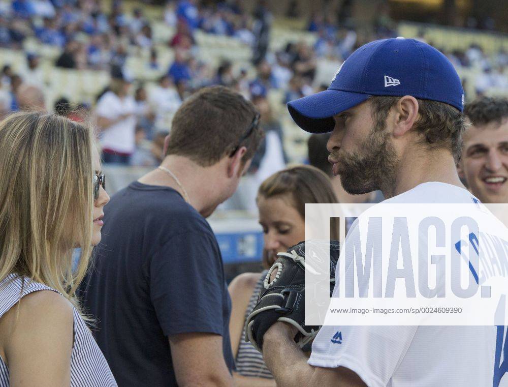 Los Angeles, California, U.S - Rebecca Rittenhouse and Chase Crawford at the game between the Los Angeles Dodgers and the San Diego Padres on Friday July 8, 2016 at Dodger Stadium in Los Angeles, California. Dodgers defeat Padres, 10-6. Dodgers defeat Padres, 10-6 - ZUMAp124