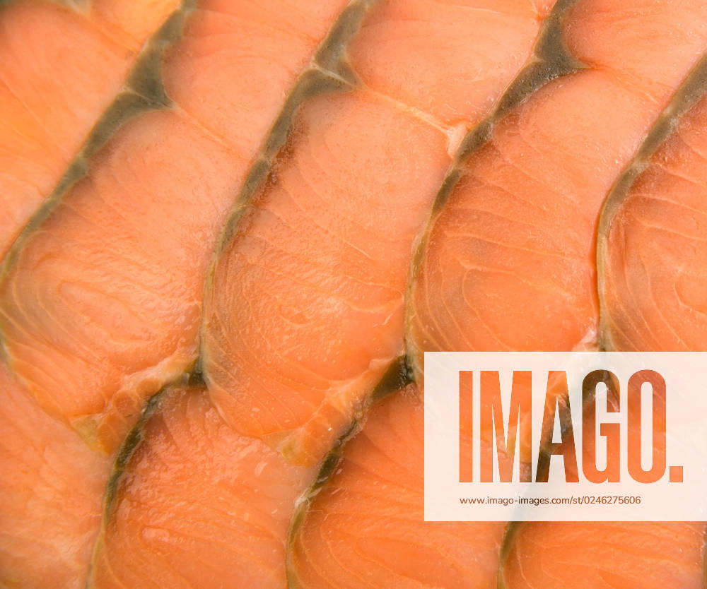 Background of red fish cut into pieces
