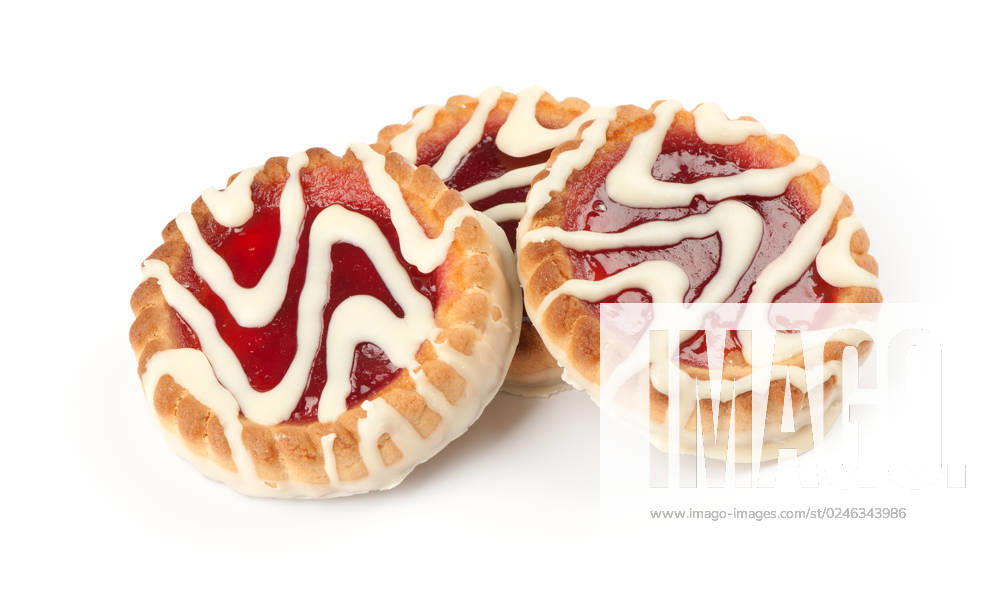 Cookies with Jam isolated on white
