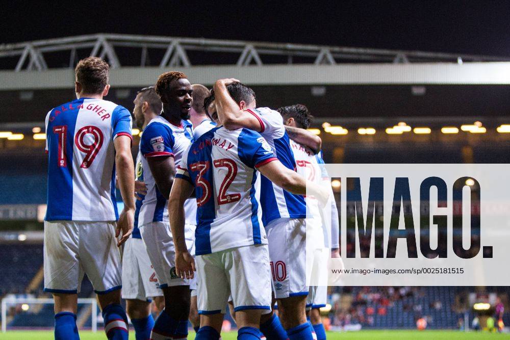 Ewood Park, Blackburn, England. EFL Cup Football. Blackburn Rovers versus Crewe Alexandra. Blackburn Rovers midfielder Craig Conway celebrates his goal. Williamsx ActionPlus11779536