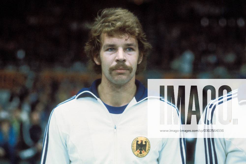 Joachim Deckarm (BR Deutschland) Handball Länderspiel Herren Nationalmannschaft 1975, BRD Porträt Handball Länderspiel Herren Nationalmannschaft 1975, BRD Porträt