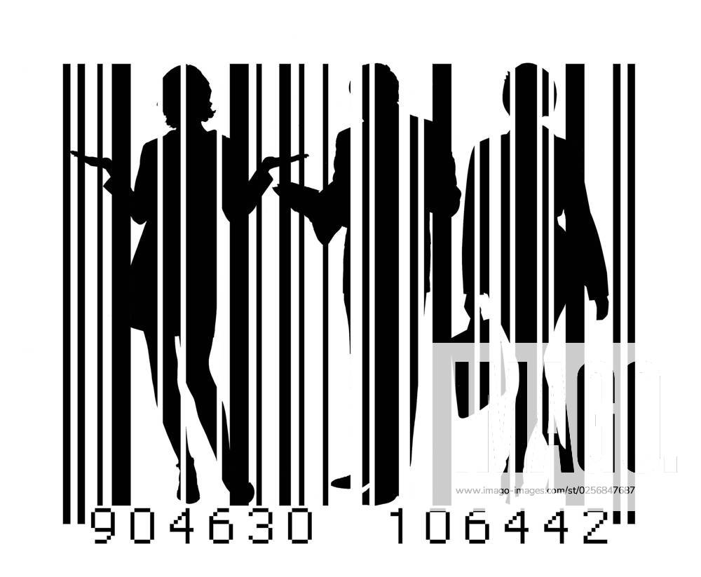 Barcode mit Personen