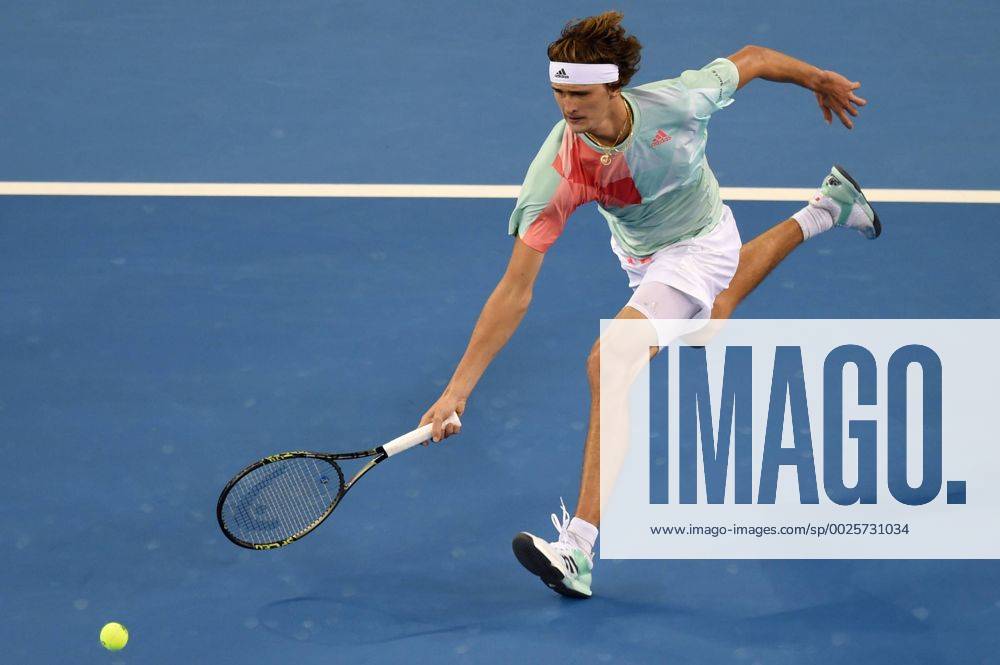 (161007) -- BEIJING, Oct. 7, 2016 -- Alexander Zverev of Germany hits a return to David Ferrer of Spain during their men s singles quarterfinal match at the China Open tennis tournament in Beijing, capital of China, Oct. 7, 2016. David Ferrer won by 2-1. ) (SP)CHINA-BEIJING-TENNIS-CHINA OPEN (CN) JuxHuanzong