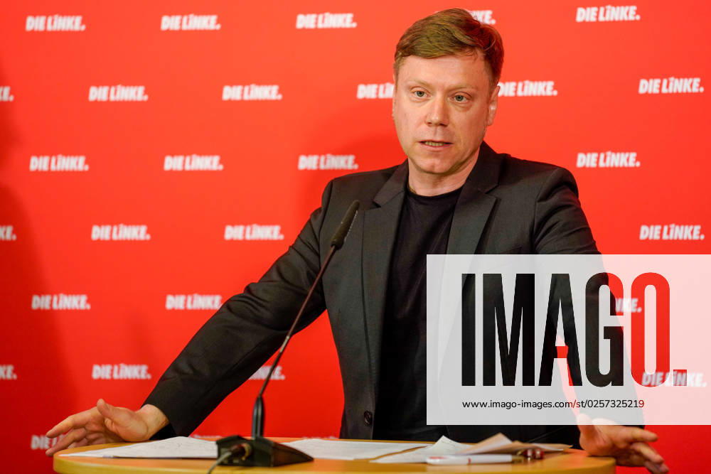 Berlin, Deutschland 22. Mai 2023: Pressekonferenz Martin Schirdewan Vorsitzender der Partei DIE LINKE - 22.05.2023 Im Bild: Martin Schirdewan, Vorsitzender der Partei Die Linke Karl-Liebknecht Haus Berlin
