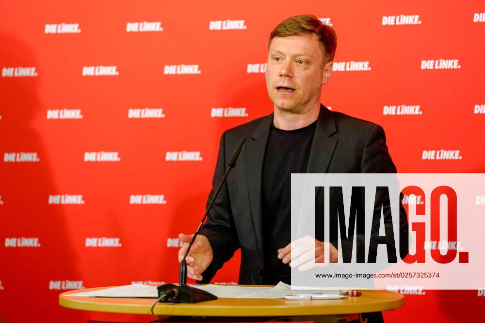 Berlin, Deutschland 22. Mai 2023: Pressekonferenz Martin Schirdewan Vorsitzender der Partei DIE LINKE - 22.05.2023 Im Bild: Martin Schirdewan, Vorsitzender der Partei Die Linke Karl-Liebknecht Haus Berlin