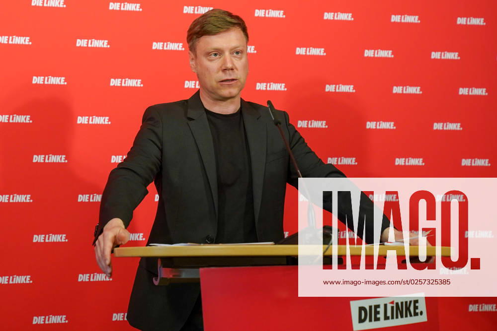 Berlin, Deutschland 22. Mai 2023: Pressekonferenz Martin Schirdewan Vorsitzender der Partei DIE LINKE - 22.05.2023 Im Bild: Martin Schirdewan, Vorsitzender der Partei Die Linke Karl-Liebknecht Haus Berlin