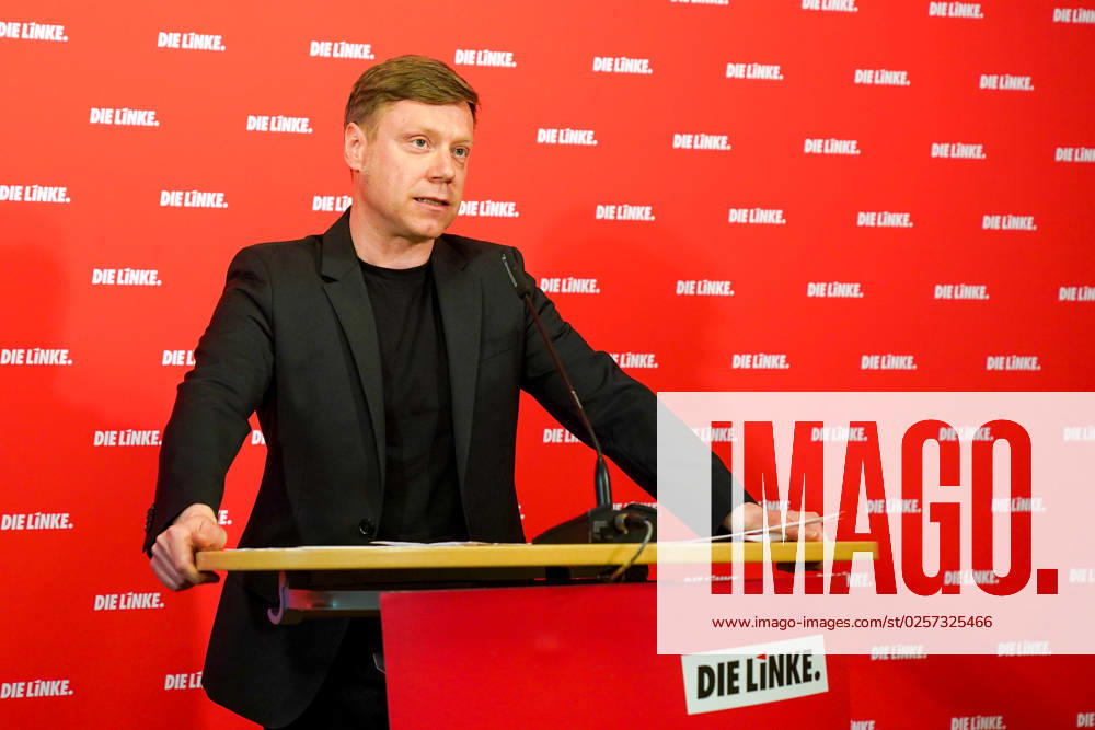 Berlin, Deutschland 22. Mai 2023: Pressekonferenz Martin Schirdewan Vorsitzender der Partei DIE LINKE - 22.05.2023 Im Bild: Martin Schirdewan, Vorsitzender der Partei Die Linke Karl-Liebknecht Haus Berlin