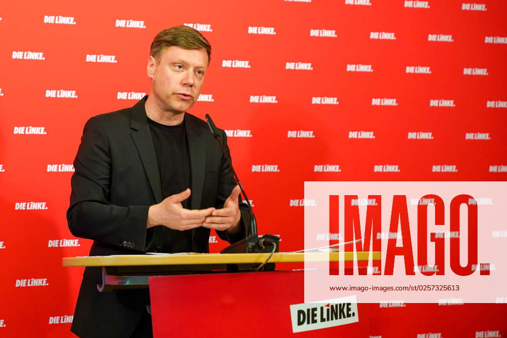 Berlin, Deutschland 22. Mai 2023: Pressekonferenz Martin Schirdewan Vorsitzender der Partei DIE LINKE - 22.05.2023 Im Bild: Martin Schirdewan, Vorsitzender der Partei Die Linke Karl-Liebknecht Haus Berlin