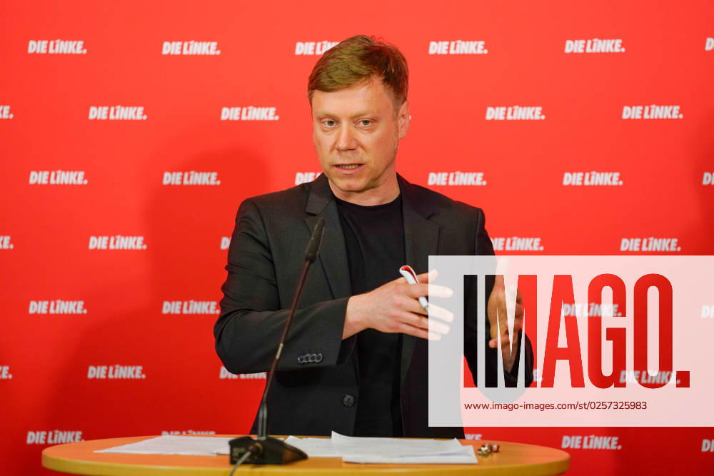 Berlin, Deutschland 22. Mai 2023: Pressekonferenz Martin Schirdewan Vorsitzender der Partei DIE LINKE - 22.05.2023 Im Bild: Martin Schirdewan, Vorsitzender der Partei Die Linke Karl-Liebknecht Haus Berlin