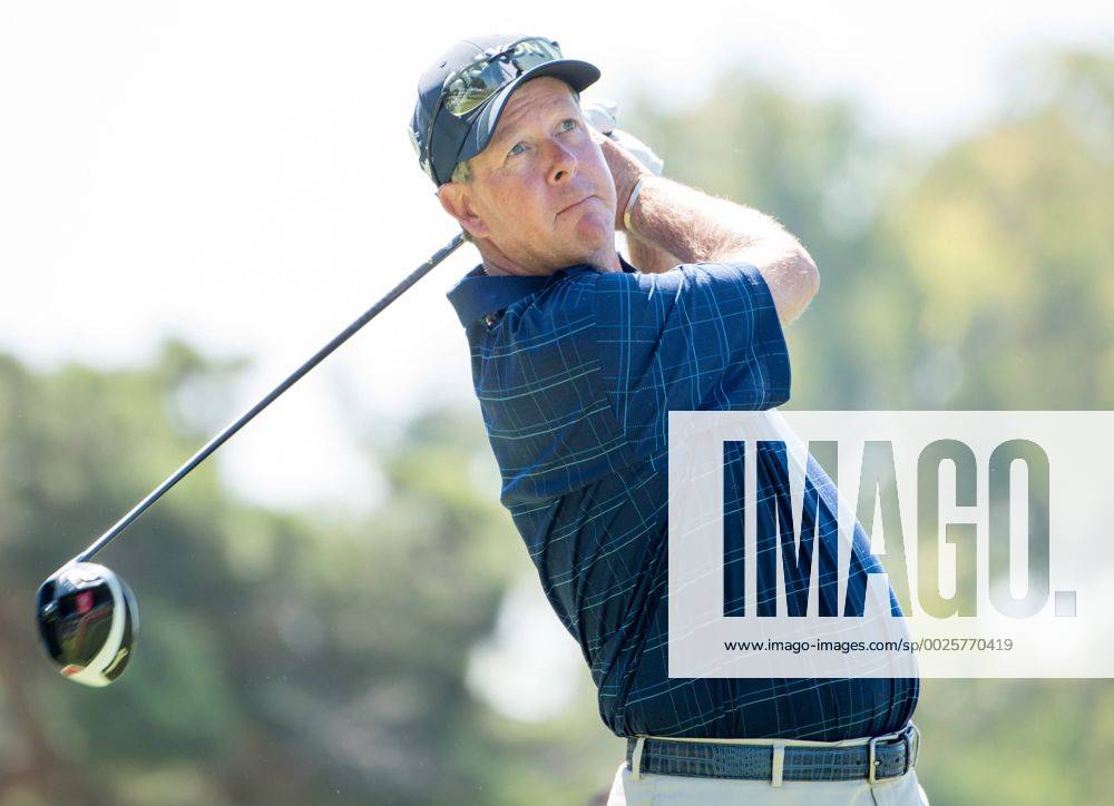 Newport Beach, California, USA - Todd Hamilton makes a tee shot on the second hole during the final round of the Toshiba Classic at the Newport Beach Country Club on October 9, 2016 in Newport Beach, California. Toshiba Classic - Final Round - ZUMAg139