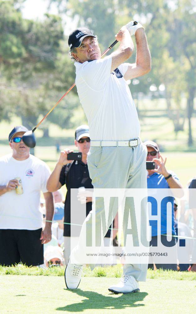Newport Beach, California, USA - David Frost makes a tee shot on the second hole during the final round of the Toshiba Classic at the Newport Beach Country Club on October 9, 2016 in Newport Beach, California. Toshiba Classic - Final Round - ZUMAg139