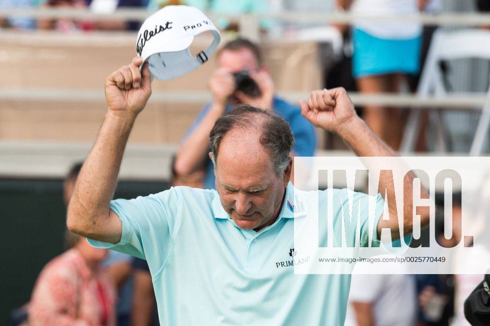 Newport Beach, California, USA - Jay Haas celebrates after winning the Toshiba Classic at the Newport Beach Country Club on October 9, 2016 in Newport Beach, California. Toshiba Classic - Final Round - ZUMAg139