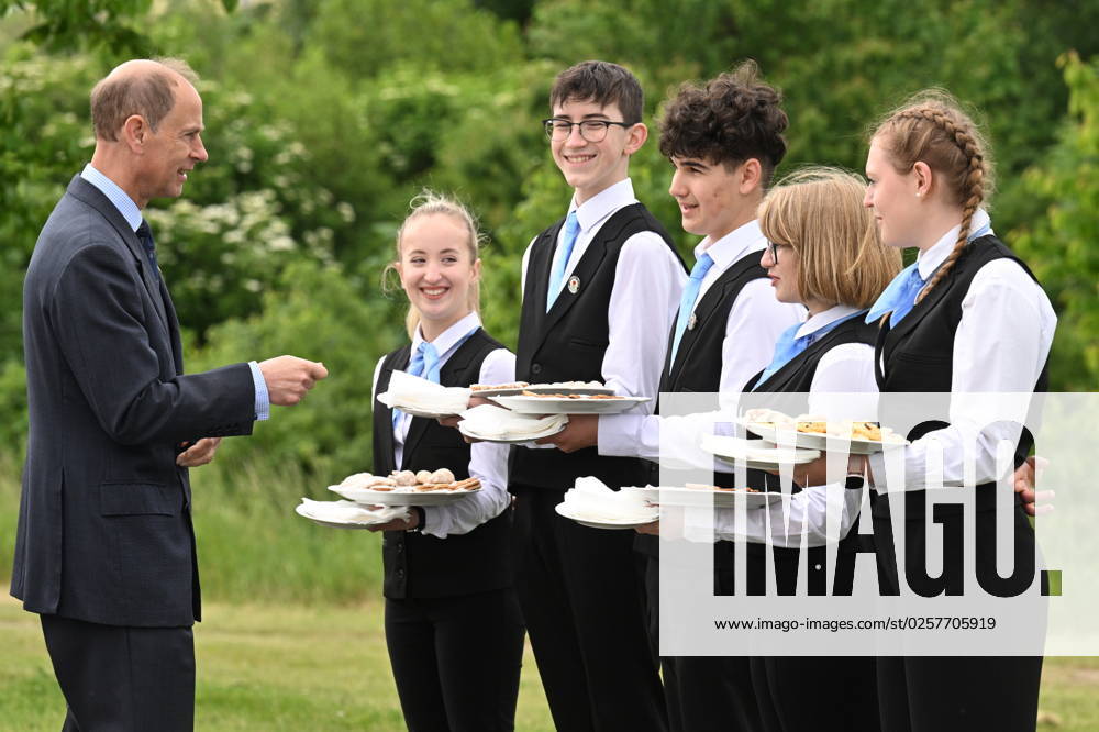 The brother of British King Charles III, Prince Edward, plants the last tree in Prince Philip Alley, which was created last year to mark his 100th birthday, in Vestec, Czech Republic, May 24, 2023. (CTKxPhoto MichaelaxRihova) CTKPhotoP2023052403274 CTKPhotoP2023052403274