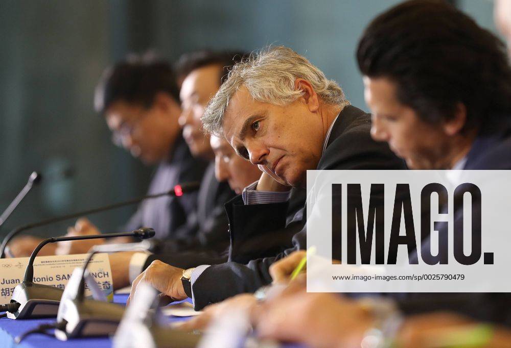 (161012) -- BEIJING, Oct. 12. 2016 -- IOC Vice-President Juan Antonio Samaranch Salisachs (2nd R) attends the press conference PK Pressekonferenz for the 1st Meeting of the IOC Coordination Commission for the XXIV Olympic Winter games Winterspiele Spiele Summer games Beijing 2022 in Beijing, capital of China, Oct. 12, 2016. ) (SP)CHINA-BEIJING-2022 OLYMPIC WINTER GAMES-IOC COORDINATION COMMISSION-PRESS CONFERENCE (CN) WangxLili