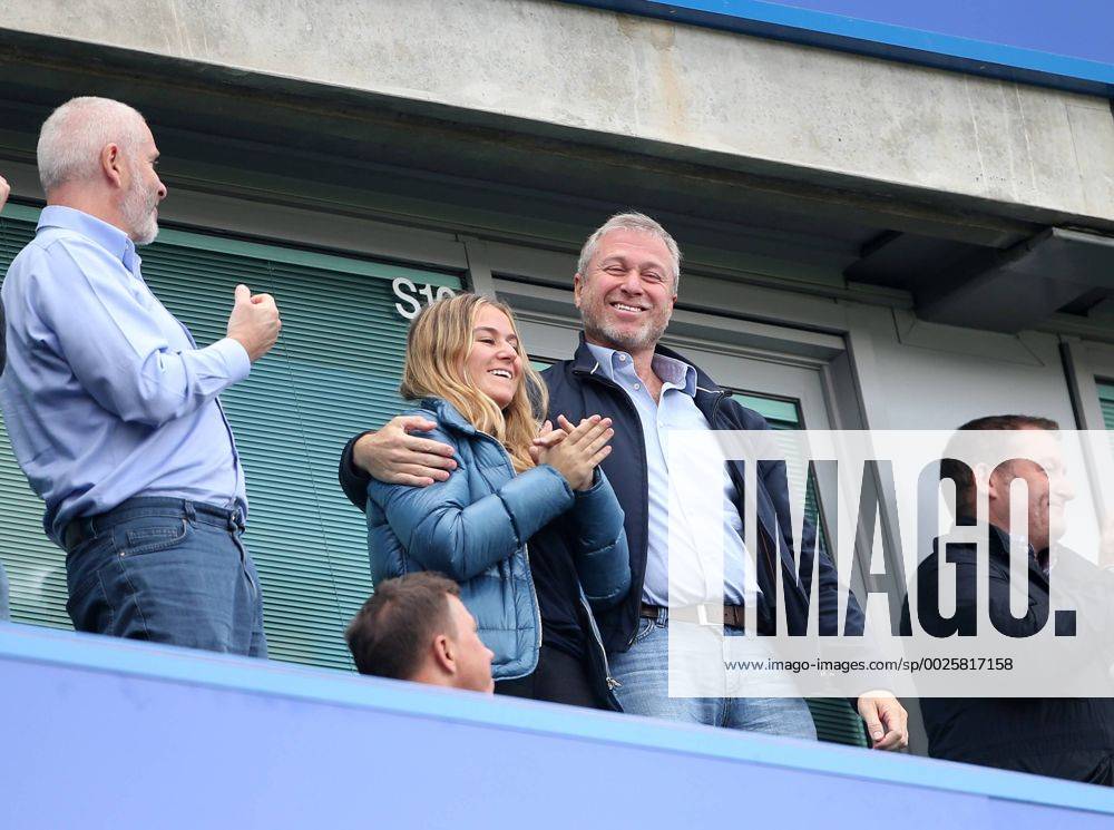 Chelsea s Roman Abramovich celebrates his sides third goal during the Premier League match at Stamford Bridge Stadium, London. Picture date October 15th, 2016 Pic David Klein Sportimage .