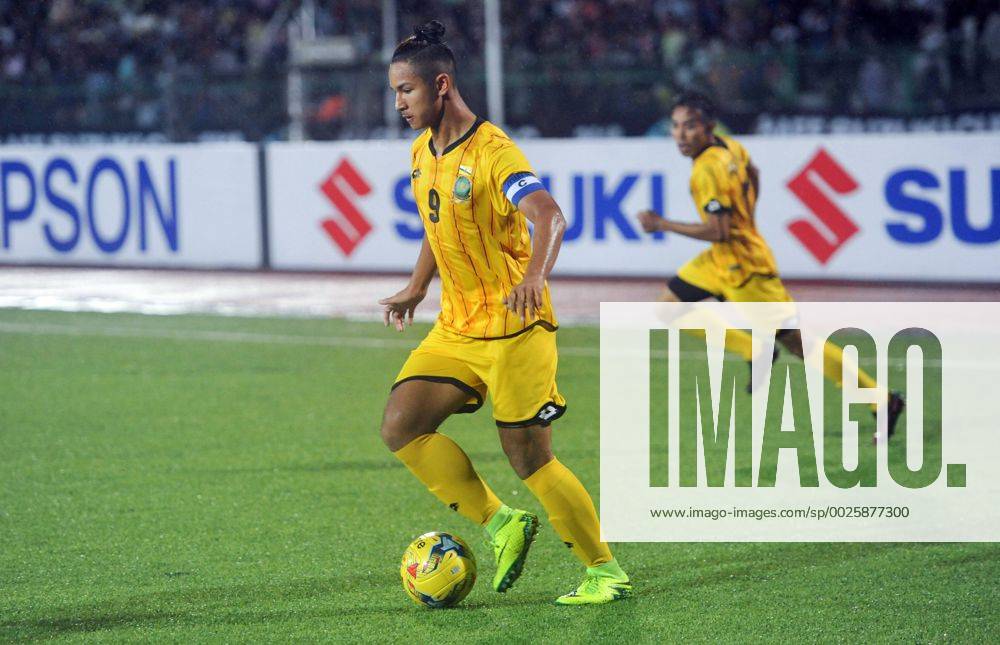 AFF Suzuki Cup Qualifier Cambodia vs Brunei Darussalam Phnom Penh Cambodia 18th October 2016 AFF Suzuki Cup Qualifier Cambodia vs Brunei Darussalam In a rain soaked match the home team beat Brunei 3-0. Bolkiah Jefri Faiq attacks for Brunei.
