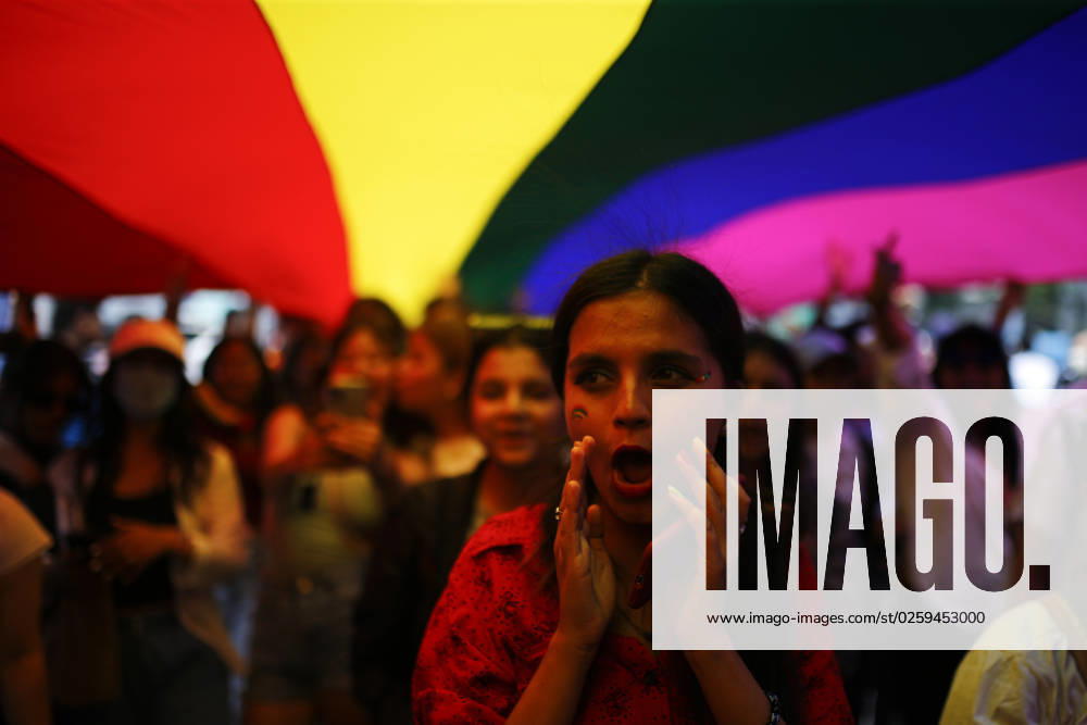 Hundreds of people from the LGBTIQ+ community participate in Nepalâ€⠢s pride parade month to celebrate their identities in Kathmandu, Nepal on Saturday, June 10, 2023. Joining hands and hearts, Nepal s vibrant LGBTQ+ community and allies come together each year for a spectacular celebration of love, acceptance, and inclusivity during the annual Pride Parade. Photo Kathmandu Nepal - ZUMAg200 20230610_zap_g200_001