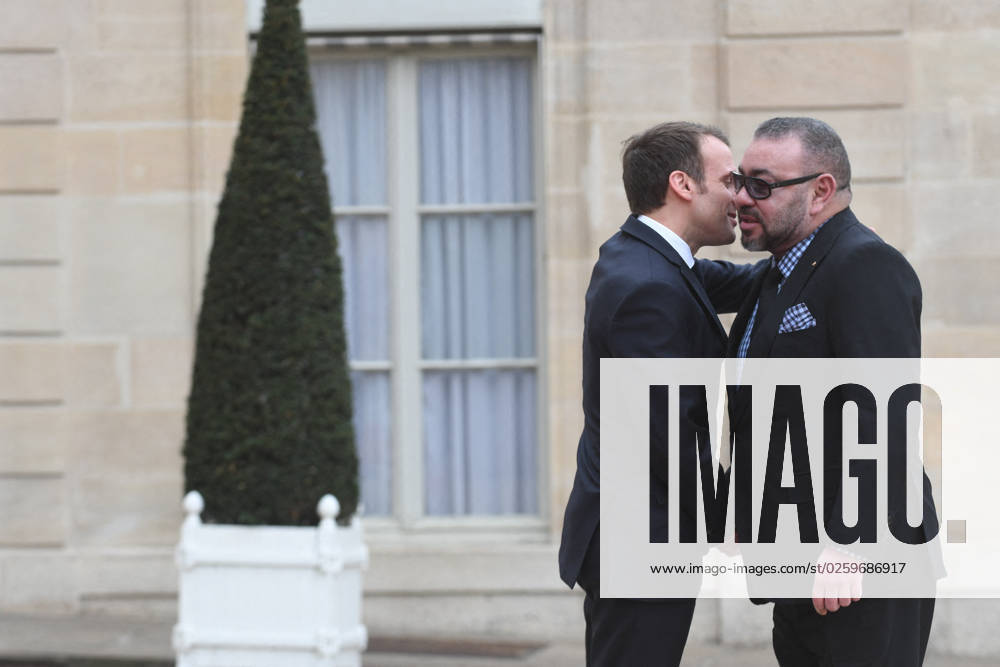 Macron Targeted In Project Pegasus Spyware Case File photo dated April 10, 2018 of French president Emmanuel Macron (left) receives Morocco s King Mohammed VI at the Elysee Palace in Paris, France. The phone of French President Emmanuel Macron was targeted for potential surveillance on behalf of Morocco in the Pegasus spyware case. An investigation published on Sunday by 17 media organisations, led by the Paris-based non-profit journalism group Forbidden Stories, said the spyware, made and licensed by Israeli company NSO, had been used in attempted and successful hacks of smartphones belonging to journalists, government officials and human rights activists. Photo by Ammar Abd Rabbo ABACAPRESS.COM Paris France