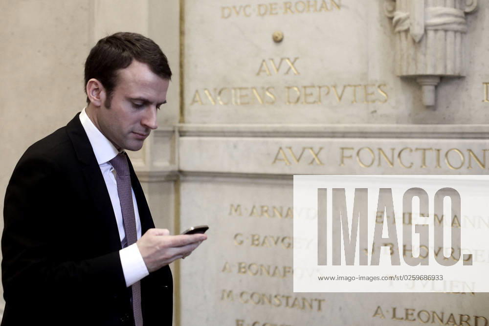 Macron Targeted In Project Pegasus Spyware Case File photo dated February 3, 2015 of French Economy minister Emmanuel Macron is pictured at the Quatre Colonnes, at National Assembly, during a session of questions to the government, in Paris, France. The phone of French President Emmanuel Macron was targeted for potential surveillance on behalf of Morocco in the Pegasus spyware case. An investigation published on Sunday by 17 media organisations, led by the Paris-based non-profit journalism group Forbidden Stories, said the spyware, made and licensed by Israeli company NSO, had been used in attempted and successful hacks of smartphones belonging to journalists, government officials and human rights activists. Photo by Stephane Lemouton ABACA